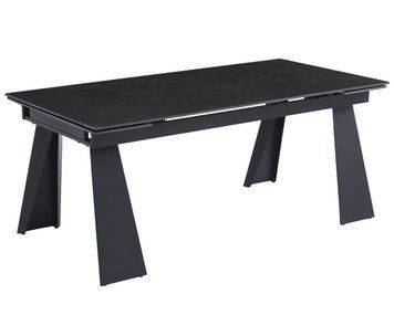 Стіл ARNOLD CERAMIC 180(240)*90 Wic dark grey мат/чорний каркас 10903 фото