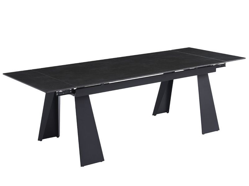 Стіл ARNOLD CERAMIC 180(240)*90 Wic dark grey мат/чорний каркас 10903 фото